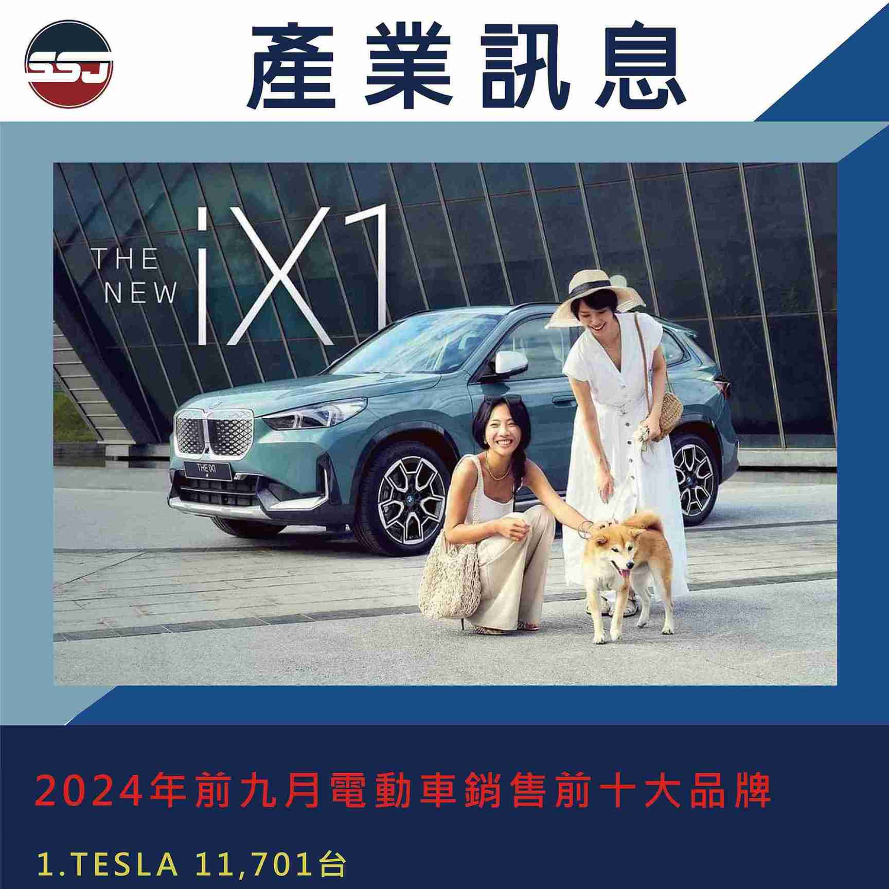 2024年前九月電動車銷售前十大品牌