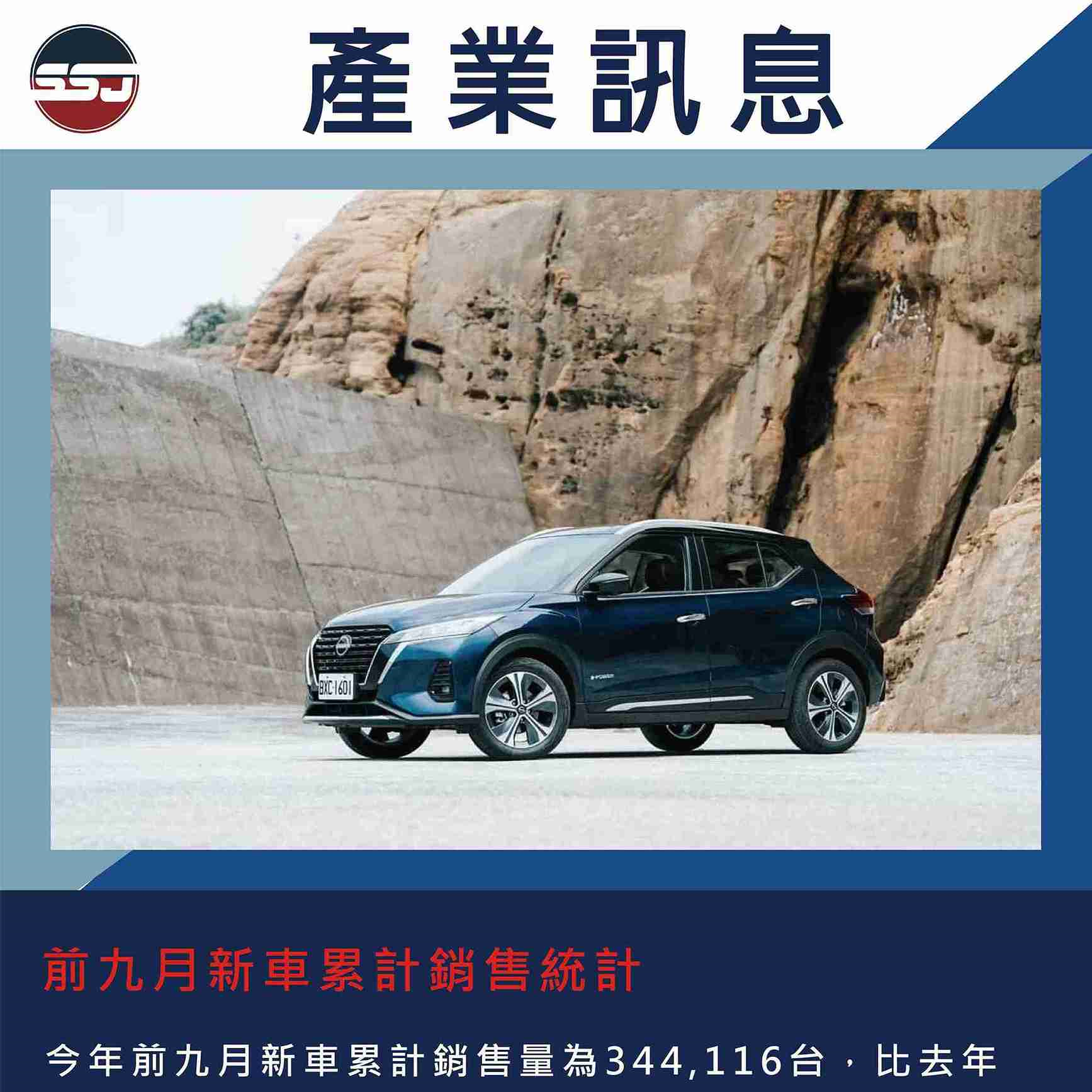 前九月新車累計銷售統計