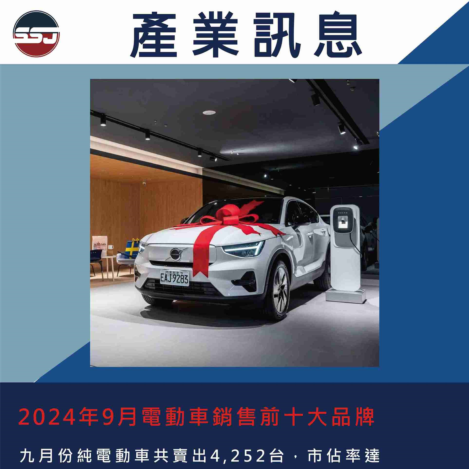 2024年9月電動車銷售前十大品牌