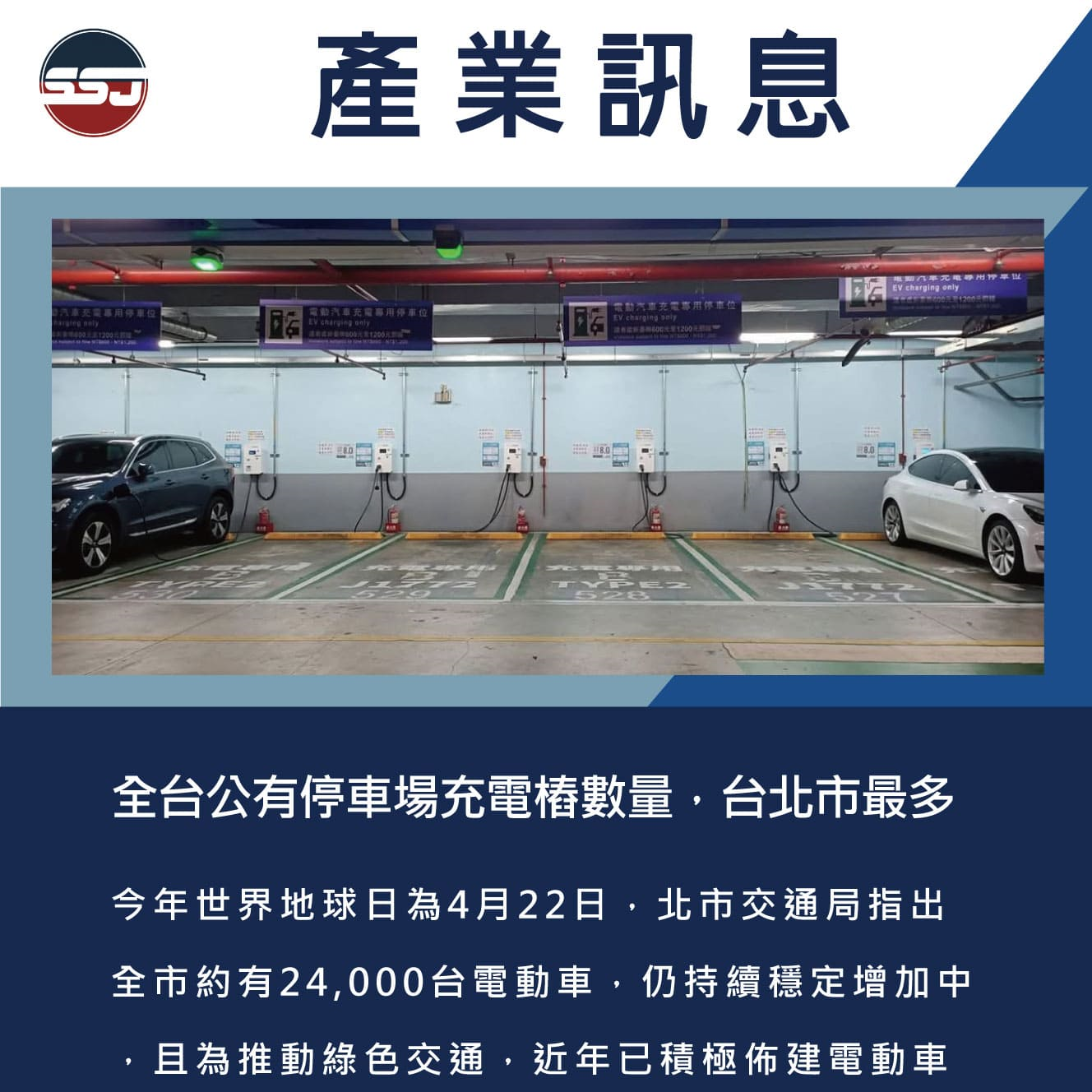 全台公有停車場充電樁數量，台北市最多